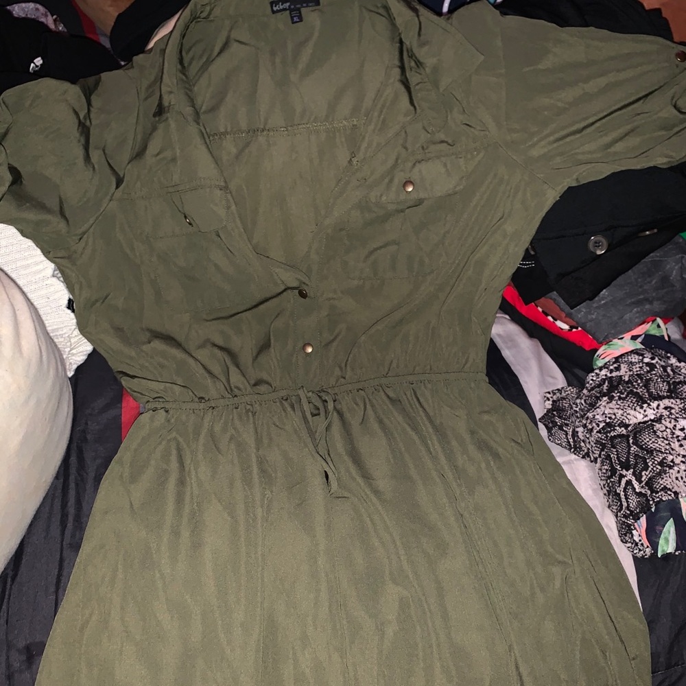 Juniors size Military green dress